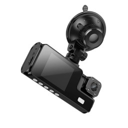 كاميرا داش كام Hoco DI60 بـ 3 كاميرات ضمان سنتين Hoco DI60 3-Channel Dash Cam – 3 Cameras – 2-Year Warranty