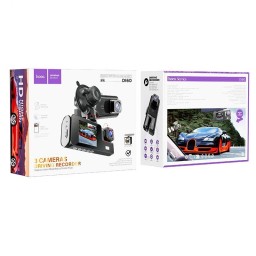 كاميرا داش كام Hoco DI60 بـ 3 كاميرات ضمان سنتين Hoco DI60 3-Channel Dash Cam – 3 Cameras – 2-Year Warranty