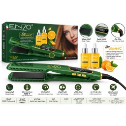 كاوية شعر اينزو ENZO Professional  الاصلي مع سيروم فيتامين C ENZO Professional Hair Straightener with Vitamin C Serum