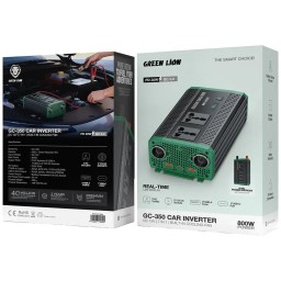 محول السيارة Green Lion GC-350 - أسود Green Lion GC-350 Car Inverter 800W DC 12V - Black