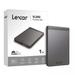 قرص صلب SSD خارجي ليكسار Lexar بسعة 1TB – USB-C Lexar SL200 External SSD - 1TB - USB-C