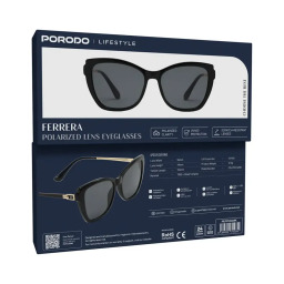 نظارة شمسية بورودو فيريرا بعدسات مستقطبة - أسود Porodo Ferrera Polarized Sunglasses - Black