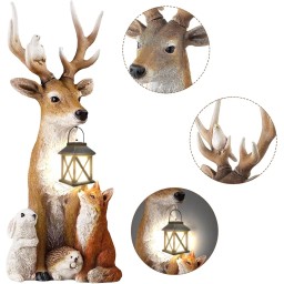 تمثال على شكل غزال وثعلب وحيوانات الغابة FUFRE Christmas Deer Ornament