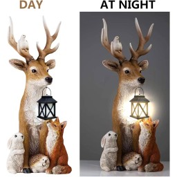 تمثال على شكل غزال وثعلب وحيوانات الغابة FUFRE Christmas Deer Ornament