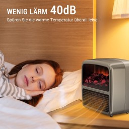 جهاز تدفئة محمول ومدمج يجمع بين الأداء العملي والتصميم الجمالي الكلاسيكي (Retro) 3D log fire and flame effect