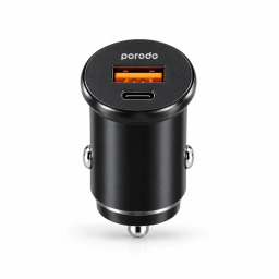 حامل هاتف مغناطيسي MagSafe 3 في 1 للسيارة مع شاحن سريع QC3.0 من بوروودو - أسود Porodo MagSafe 3-in-1 Magnetic Car Phone Holder with QC3.0 Fast Car Charger - Black