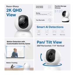 كامرة مراقبة وايفاي Tapo C220 Tapo PTZ Security Wifi Camera C220