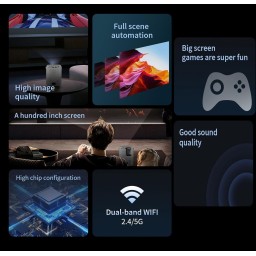 بروجكتر ذكي Umiio Q3 Pro – أسود Umiio Q3 Pro Smart Projector – Black