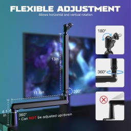 ذراع تثبيت ميكروفون مكتبي احترافي منخفض الارتفاع فاي فاين (طراز Fifine BM88) Fifine BM88 Low-Profile Premium Boom Arm Stand