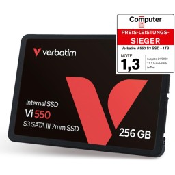 هارد التخزين الداخلي فيرباتيم إس إس دي 256 جيجابايت Verbatim Vi550 S3 2.5" SATA III Internal SSD 256GB