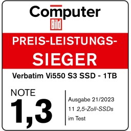 هارد التخزين الداخلي فيرباتيم إس إس دي 256 جيجابايت Verbatim Vi550 S3 2.5" SATA III Internal SSD 256GB