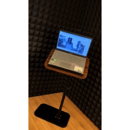 ميز وطاولة لابتوب قابلة للتعديل وسطح خشبي مائل Adjustable Laptop Table with Tilted Wooden Top