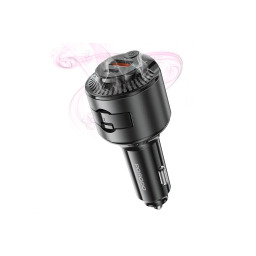 شاحن سيارة بقوة إجمالية 75 واط، منفذ USB-C 45 واط + منفذ USB-A 30 واط، دعم PD وQC مع معطر هواء Porodo 2 In 1 Car Charger with Scent Diffusion Cologne & Ocean