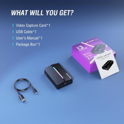 قطعة التقاط وتسجيل الفيديو للألعاب والبث المباشر فاي فاين (طراز Fifine AmpliGame V3) Fifine AmpliGame V3 HDMI Video Capture Card with RGB & 4K Loop-out