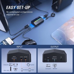قطعة التقاط وتسجيل الفيديو للألعاب والبث المباشر فاي فاين (طراز Fifine AmpliGame V3) Fifine AmpliGame V3 HDMI Video Capture Card with RGB & 4K Loop-out