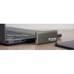 وحدة تخزين خارجي محمول اس اس دي 2 تيرا بايت Transcend ESD265C 2TB Portable SSD External Solid State Drives, up to 1050MB/s USB C SSD External Hard Drive USB 3.2 Gen 2