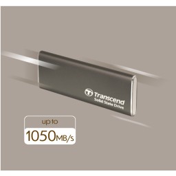 وحدة تخزين خارجي محمول اس اس دي 2 تيرا بايت Transcend ESD265C 2TB Portable SSD External Solid State Drives, up to 1050MB/s USB C SSD External Hard Drive USB 3.2 Gen 2