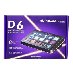جهاز تحكم البث المباشر المبرمج فاي فاين بشاشات LCD وإضاءة RGB (طراز Fifine AmpliGame D6) Fifine AmpliGame D6 Programable Stream Controller for Stream & Studio