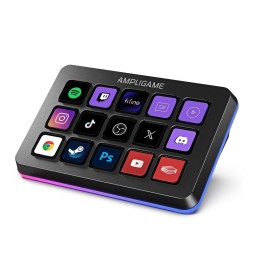 جهاز تحكم البث المباشر المبرمج فاي فاين بشاشات LCD وإضاءة RGB (طراز Fifine AmpliGame D6) Fifine AmpliGame D6 Programable Stream Controller for Stream & Studio