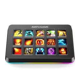 جهاز تحكم البث المباشر المبرمج فاي فاين بشاشات LCD وإضاءة RGB (طراز Fifine AmpliGame D6) Fifine AmpliGame D6 Programable Stream Controller for Stream & Studio
