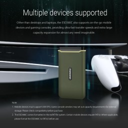 وحدة تخزين خارجي محمول اس اس دي 2 تيرا بايت Transcend ESD380C 2TB External SSD, USB 3.2 Gen 2 (20Gbps), Up to 2,000MB/s, Portable SSD with USB-C Cable