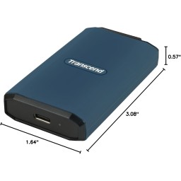 قرص تخزين خارجي محمول Transcend ESD410C فائق السرعة بسعة 2 تيرابايت - أزرق داكن Transcend ESD410C USB 3.2 Gen External Portable SSD 2TB - Dark Blue