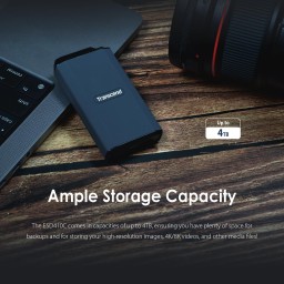 قرص تخزين خارجي محمول Transcend ESD410C فائق السرعة بسعة 2 تيرابايت - أزرق داكن Transcend ESD410C USB 3.2 Gen External Portable SSD 2TB - Dark Blue