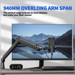 ذراع تثبيت ميكروفون مكتبي احترافي وشديد التحمل فاي فاين (طراز Fifine BM66) Fifine BM66 Premium Heavy Duty Boom Arm Stand