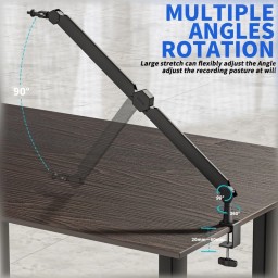 ذراع تثبيت ميكروفون مكتبي احترافي وشديد التحمل فاي فاين (طراز Fifine BM66) Fifine BM66 Premium Heavy Duty Boom Arm Stand