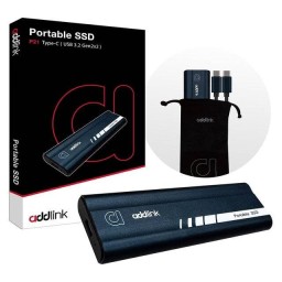قرص صلب محمول Addlink بسعة 1 تيرابايت وسرعة نقل بيانات 2050 ميجابايت/ثانية، مزود بمنفذ USB 3.0 من النوع C headphones