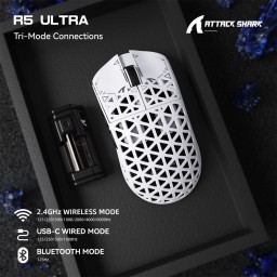 ماوس ألعاب اتاك شارك Attack Shark R5 Ultra ثلاثي الوضع Attack Shark R5 Ultra Gaming Mouse - Tri Mode