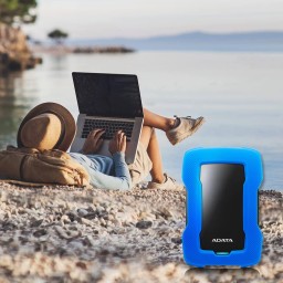 ADATA HD330 External Hard Drive هارد خارجي بسعة 1TB ADATA HD330 External Hard Drive USB 3.2 Durable Shockproof Silicone Protective Rugged Design - 1TB