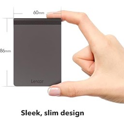 هارد خارجي اس اس دي ليكسر SL200 - بحجم  2 تيرا Lexar 2TB SL200 Portable SSD, Read/Write Speeds of up to 550/400 MB/s, USB-C