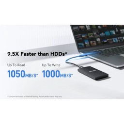 هارد خارجي ليكسر SL300 محمول USB 3.2 Type-C سعة 1 تيرة Lexar SL300 1TB External Portable SSD Hard Drive USB 3.2 Type-C