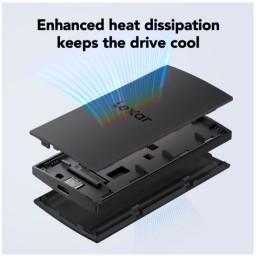 هارد خارجي ليكسر SL300 محمول USB 3.2 Type-C سعة 2 تيرة Lexar SL300 2TB External Portable SSD Hard Drive USB 3.2 Type C