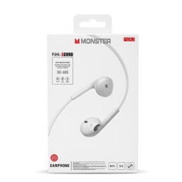 سماعة أذن احترافية أصلية من مونستر SR-605 بنقاء صوت HiFi عالي الدقة مع ميكروفون ودعم Bass قوي Monster SR-605 HiFi Sound Wired Earphones with HD Microphone & Deep Bass