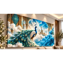 لوحة طاووس canvas