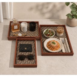 طقم صواني تقديم 3 قطع 3-Piece Serving Tray Set