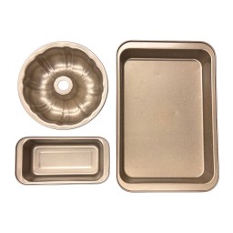طقم قوالب خبز وكيك 3 قطع 3-Piece Baking and Cake Mold Set