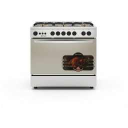 طباخ غازي الريان - 5 مشاعل -90x60 سم - ستانلس ستيل elryan