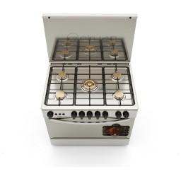 طباخ غازي الريان - 90x60 سم - 5 مشاعل - ستانلس ستيل elryan