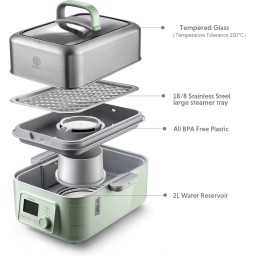 جهاز طهي الطعام الرقمي بالبخار BUYDEEM G564 Digital Multifunctional Food Steamer