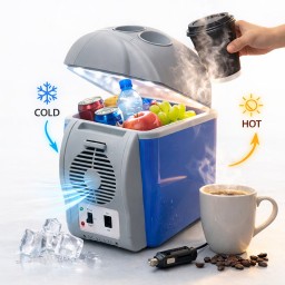 ثلاجة تبريد وتسخين للسيارة محمولة 7.5 لتر 7.5L Portable Car Refrigerator –  Cooling & Heating
