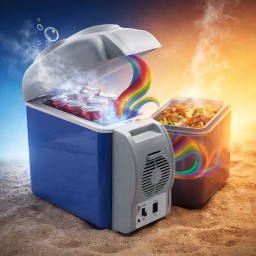 ثلاجة تبريد وتسخين للسيارة محمولة 7.5 لتر 7.5L Portable Car Refrigerator –  Cooling & Heating