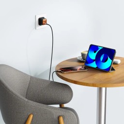 شاحن جداري باورولوجي كيو اكس بقوة 45 واط بتكنولوجيا GaN Powerology QX 45W Pocket-Sized GaN Wall Charger