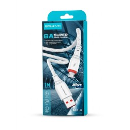 كيبل شحن سريع ونقل بيانات مايكرو USB من ماركة ZIRUIMAX بطول 1 متر - متين ومقاوم للقطع ZIRUIMAX Super Quick Charge Micro USB Cable 1M - High Speed Transmission & Ultra Durable Design