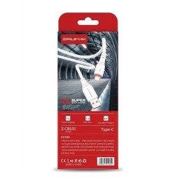 كيبل شحن سريع ونقل بيانات تايب سي من ماركة ZIRUIMAX بطول 1 متر - تصميم متين ومقاوم للقطع ZIRUIMAX Super Quick Charge Type-C Cable 1M - High Speed Transmission & Ultra Durable Design