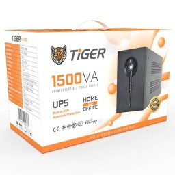 جهاز UPS من Tiger يو بي إس تايجر (Tiger Offline UPS) بقدرة 1500VA / 900W وهيكل معدني Tiger Offline 1500VA / 900W UPS with Built-in AVR & Dual Batteries