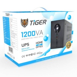 جهاز UPS من Tiger يو بي إس تايجر (Tiger Offline UPS) بقدرة 1200VA / 720W وهيكل معدني Tiger Offline 1200VA / 720W UPS with Built-in AVR & Dual Batteries