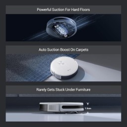مكنسة روبوتية EZVIZ RC3 Plus مزودة بقاعدة تفريغ تلقائي EZVIZ RC3 Plus Robot Vacuum with Auto-Empty Dock